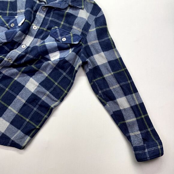 Freedom Foundry Size L Blue Long Sleeve Button Down Shirt Plaid Men Flannel - Picture 5 of 14